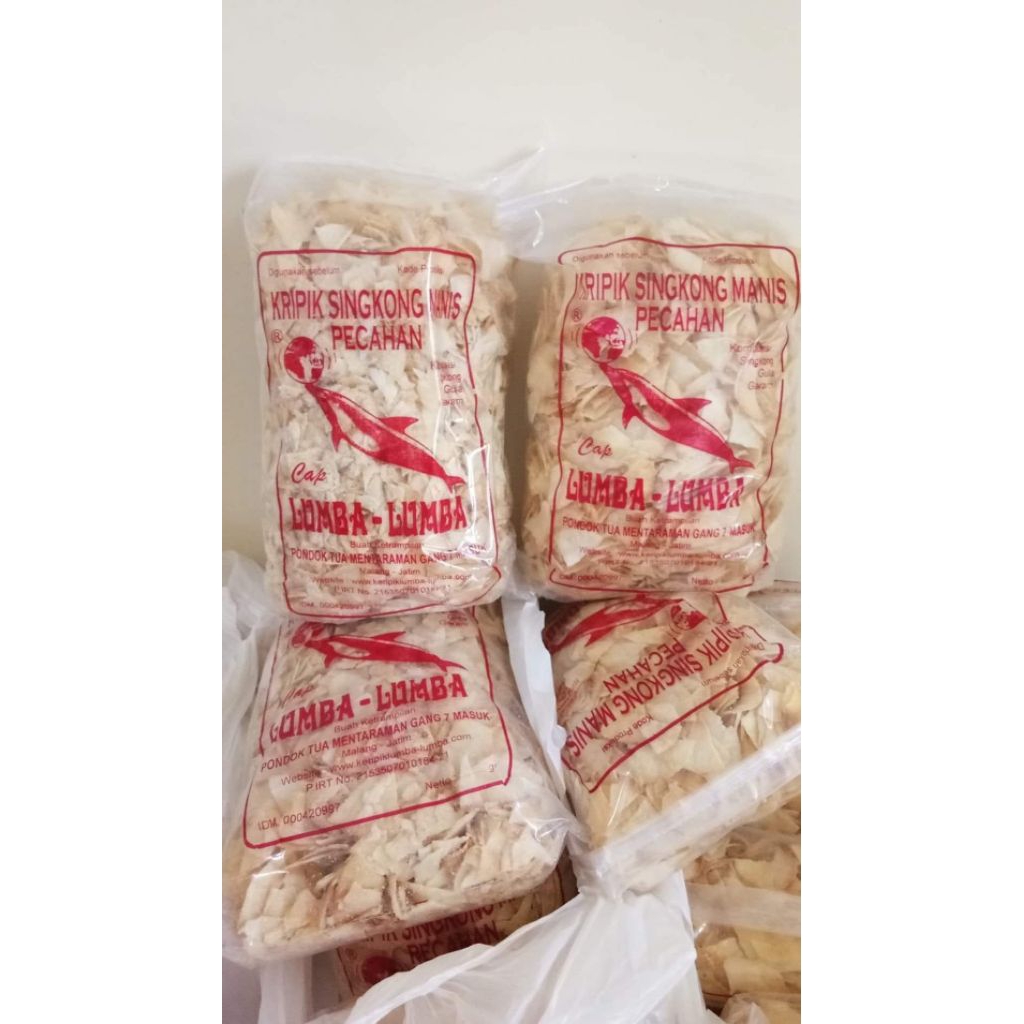 

pecahan kripik singkong lumba lumba