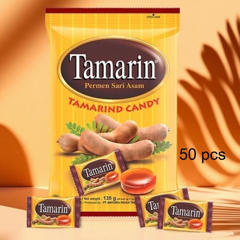 

Permen Tamarin Sari Asam (Tamarind Candy) 135 Gram 50 pcs