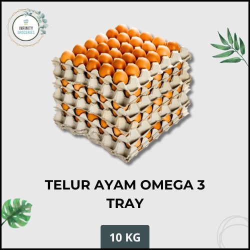 

TELUR AYAM OMEGA 3 PILIHAN 1 TRAY / 10 KG MURAH !!