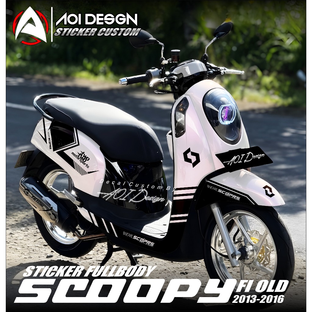 ( COD ) Decal Sticker Scoopy Fi Old 2013 2014 2015 2016 Full Body Gradasi Terbaru - Stiker Variasi H