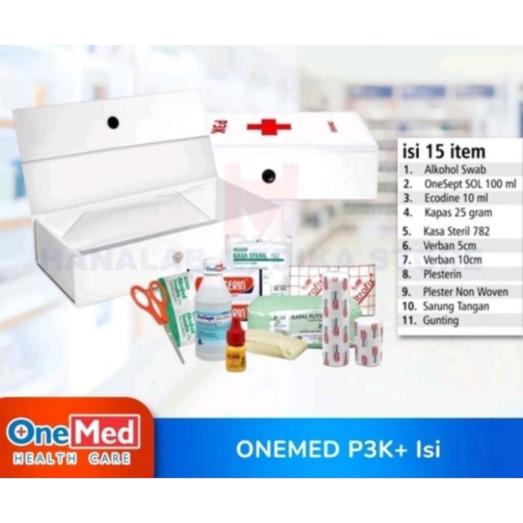 Kotak P3K plus isi 1 set / Kotak P3K mobil