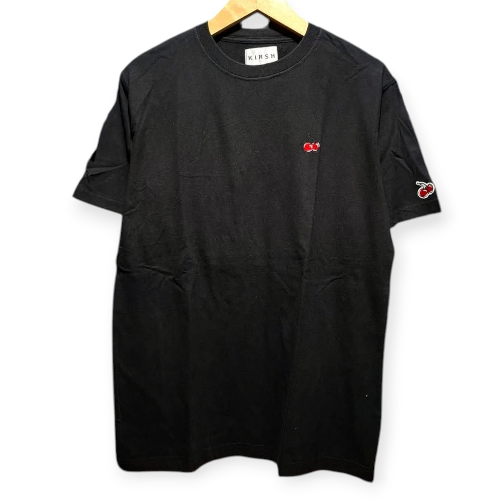 KIRSH - CHERRY SMALL LOGO BLACK T-SHIRT | KAOS | GS