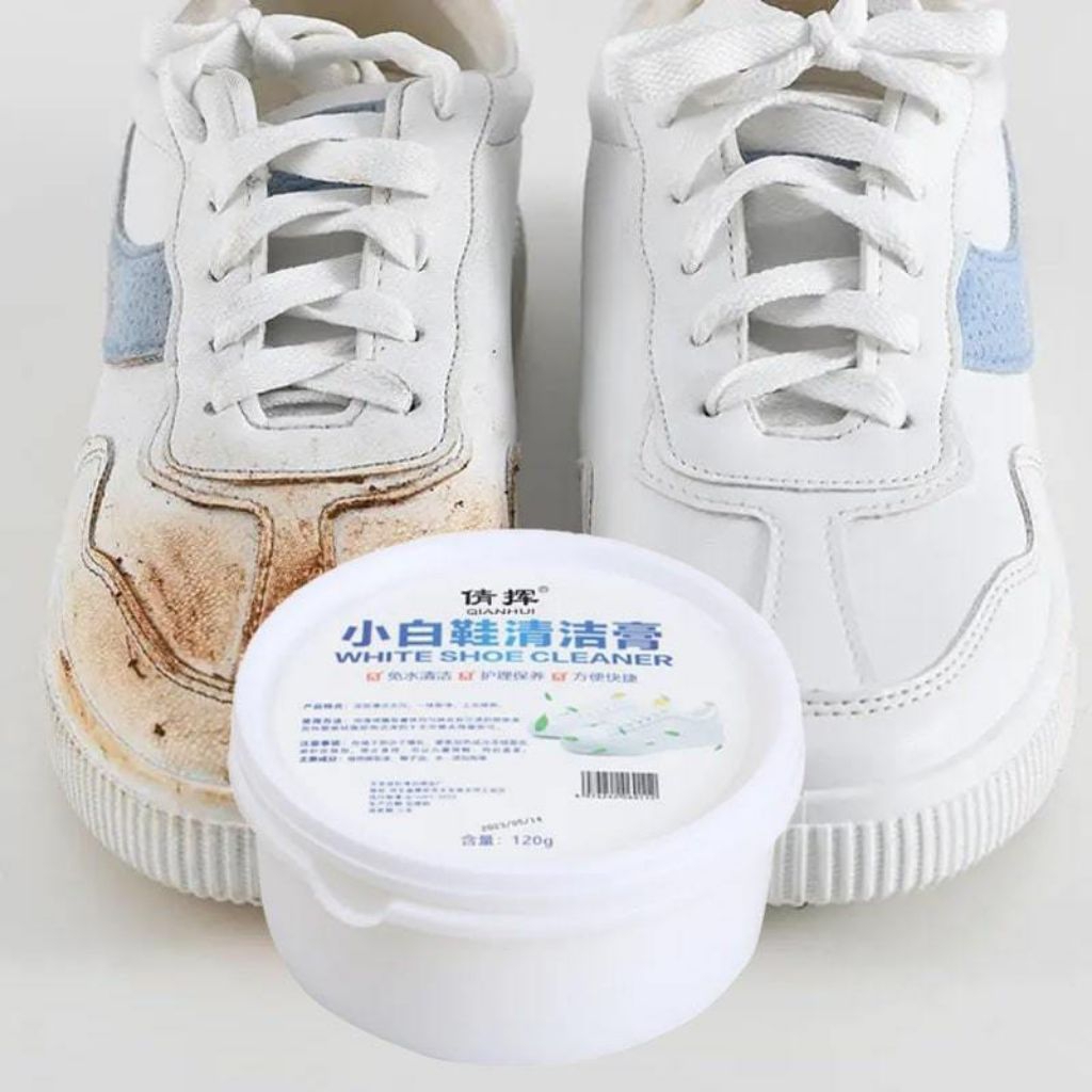 Shoe Cleaner Pembersih Sepatu Putih Yang Kuning - Semir Krim Pemutih Sepatu FREE Spons - Krim Pember