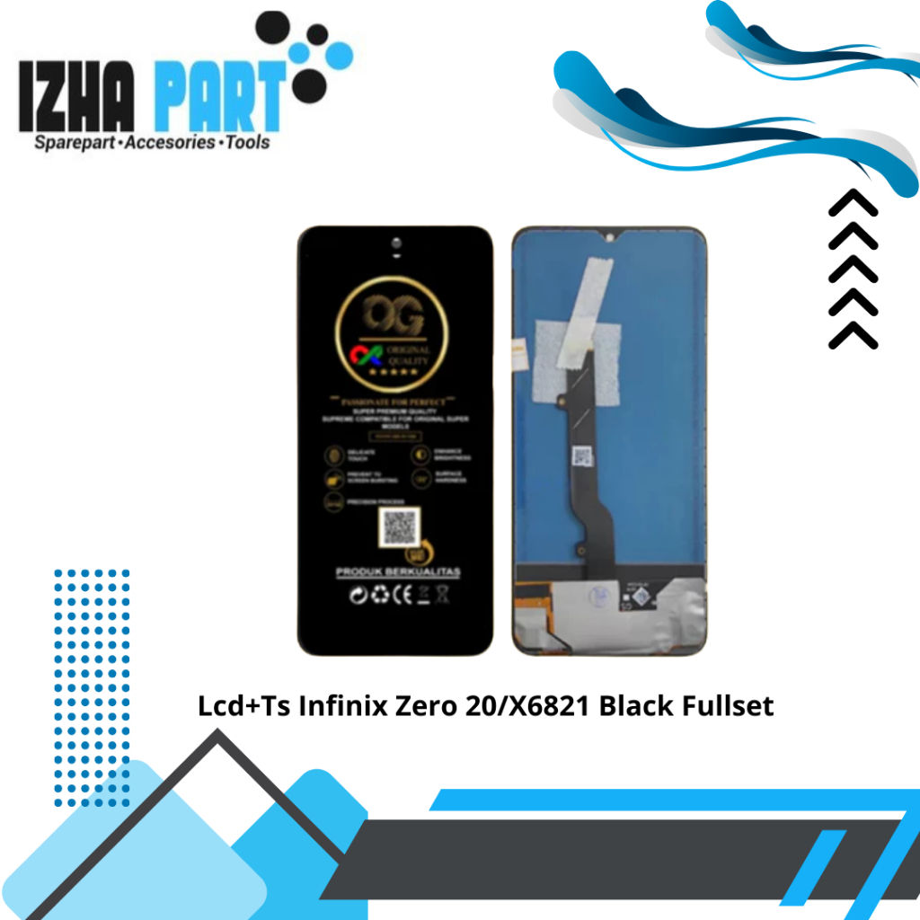 LCD INFINIX ZERO 20/X6821/TECNO POVA 4 PRO 4G-LG8N BLACK FULLSET