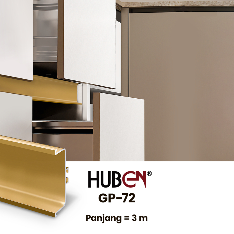 (KHUSUS INSTANT) HUBEN Profil Aluminium GP-72 | Profil Aluminium HUBEN