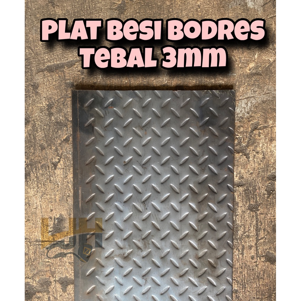 Plat bodres plat bodres besi, tebal 3mm. ukuran tersedia mulai 30x40cm