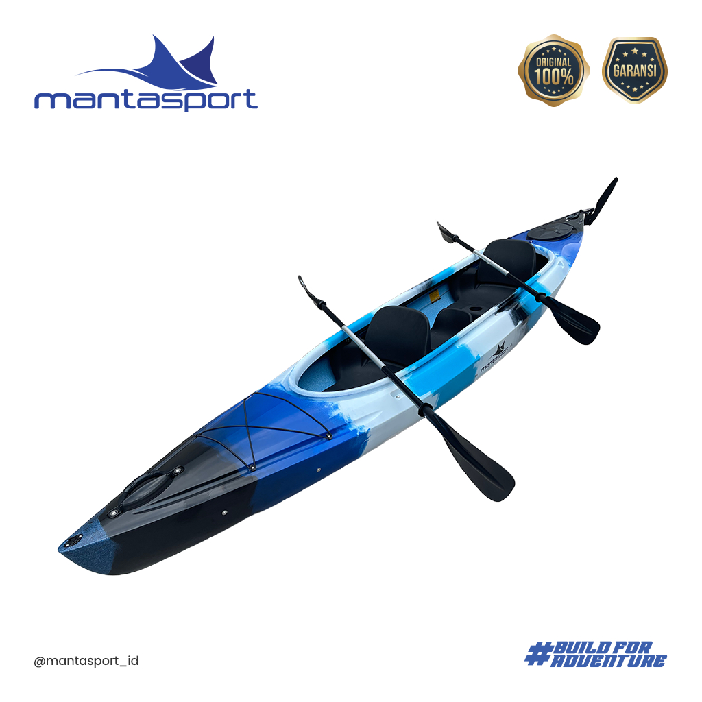 Mantasport Kayak Orca Kayak Canoe Tandem Kapasitas 2 Orang Free 2 Dayung