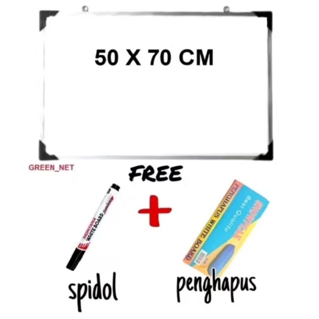 

Papan Tulis 50x70 Gratis Spidol Dan Penghapus