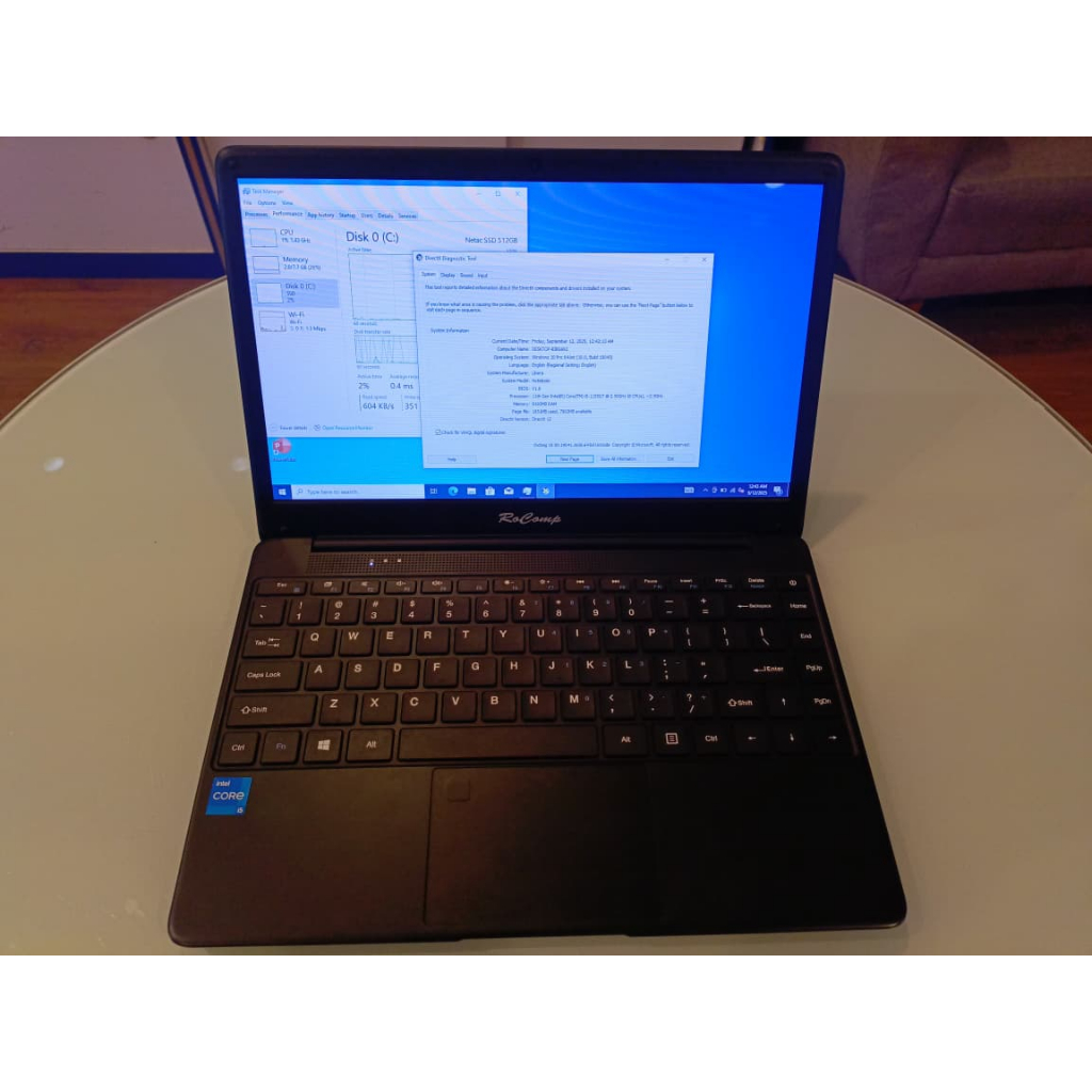 Laptop Second Rocomp Notebook | Intel Core i5 Gen 11 RAM 8GB SSD 512 GB Layar 14 Inch | Mulus & Berg