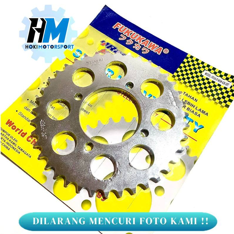 GEAR GIR BELAKANG RACING MODEL SSS 428-39T VEGA R NEW/JUPITER Z/FIZR/RXK/FORCE1/JUPITER MX
