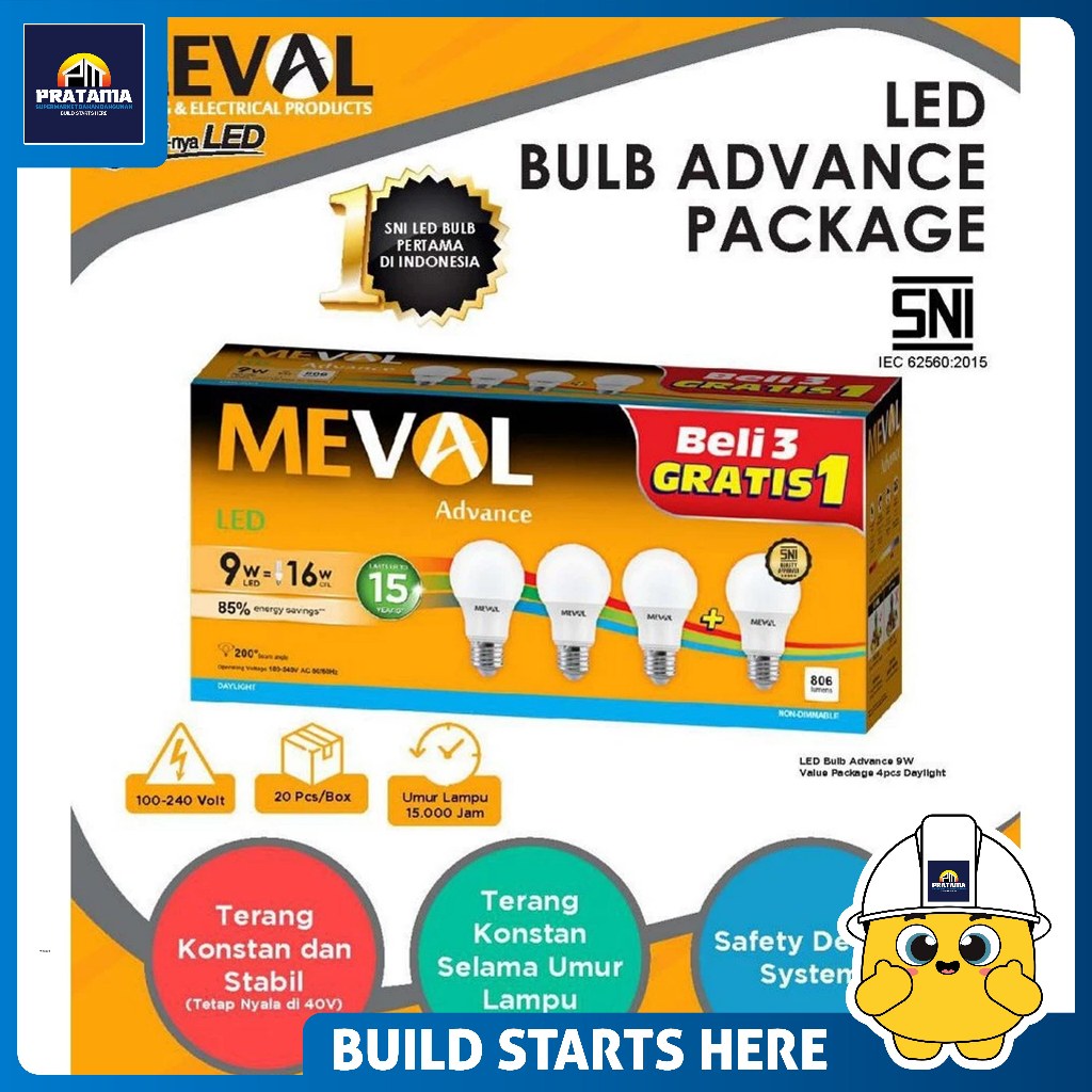 meval Advance 9 W Lampu LED