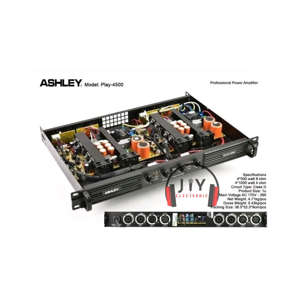 Power Ashley 4 Channel Class D Play 4500 Original