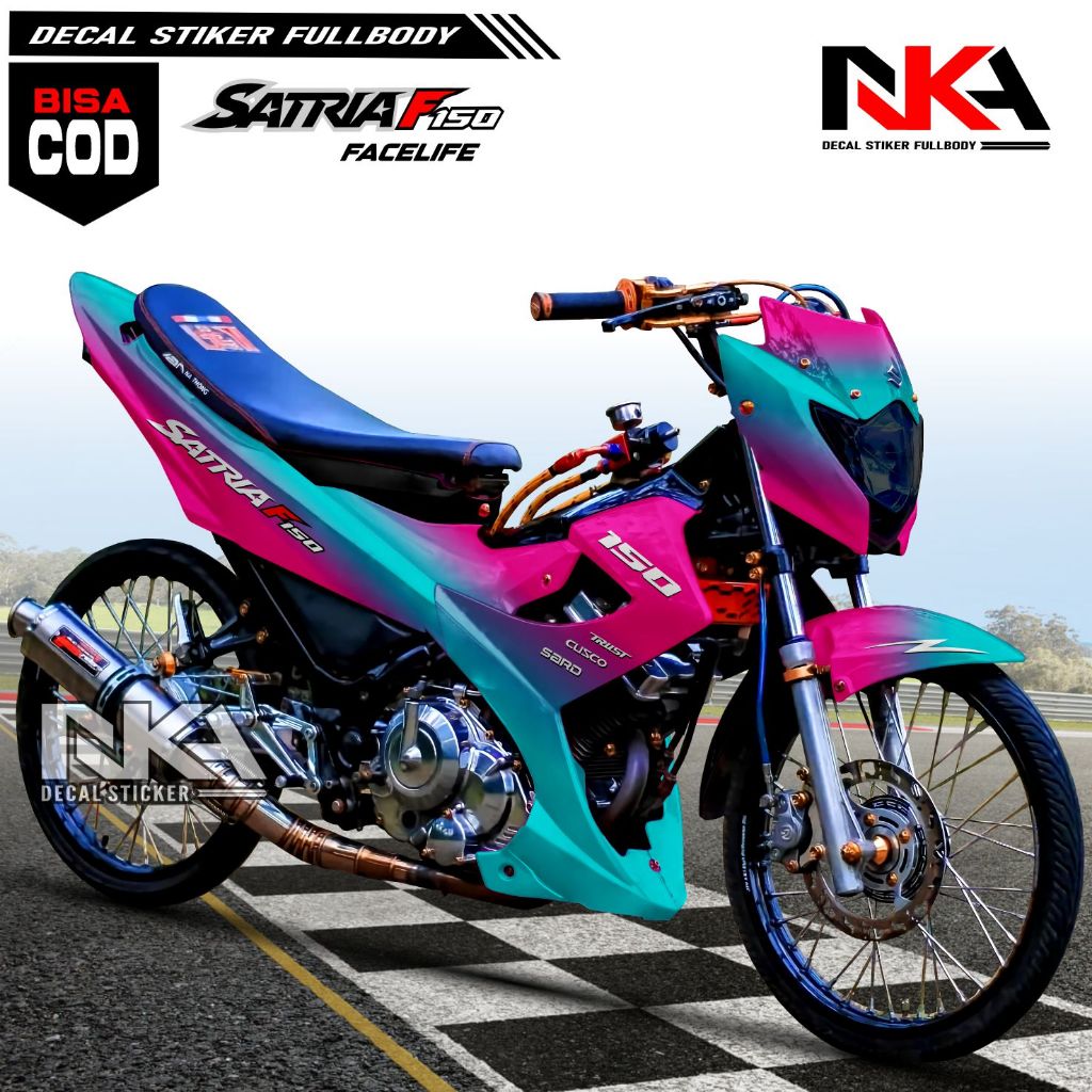 Decal Motor Satria F 150 Fullbody Variasi Motor Suzuki Satria F 150 Racing