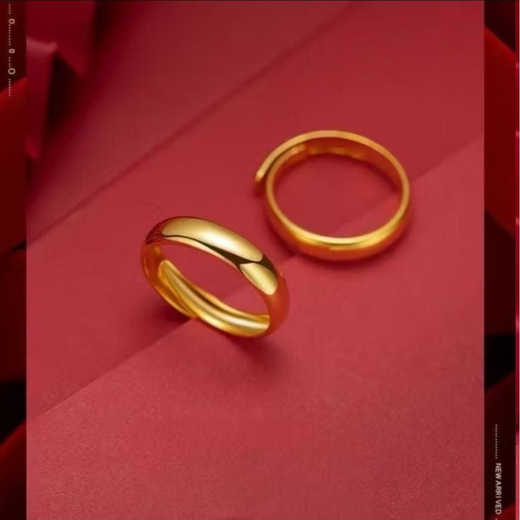 cincin couple wanita pria gold/cincin coiple mewah