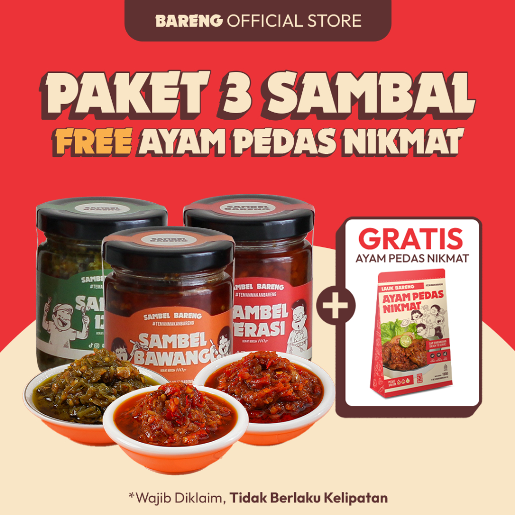 

[MID MONTH SALE] Lahap Bareng - Paket Nyambel Bareng 3 Sambal