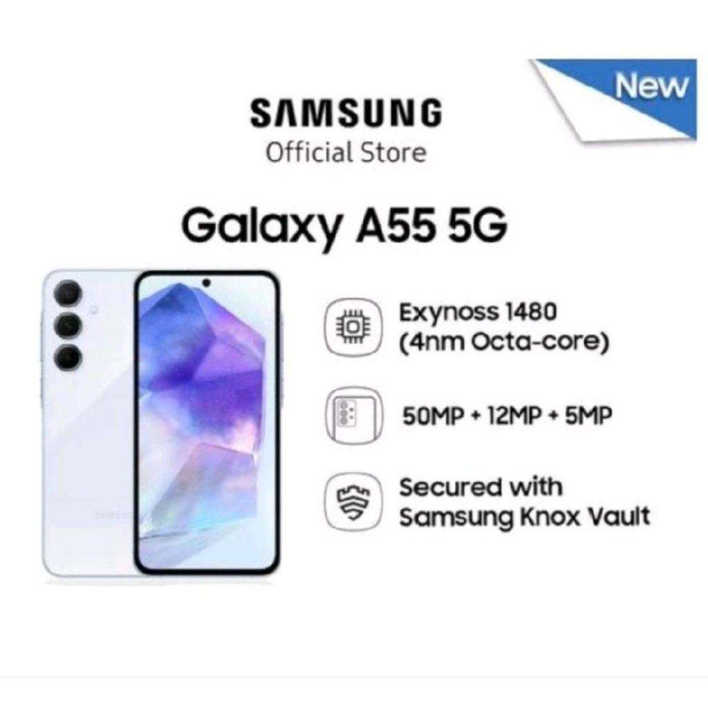 HP SAMSUNG GALAXY A55 5G 8/256 GB - SAMSUNG A55 5G GARANSI RESMI