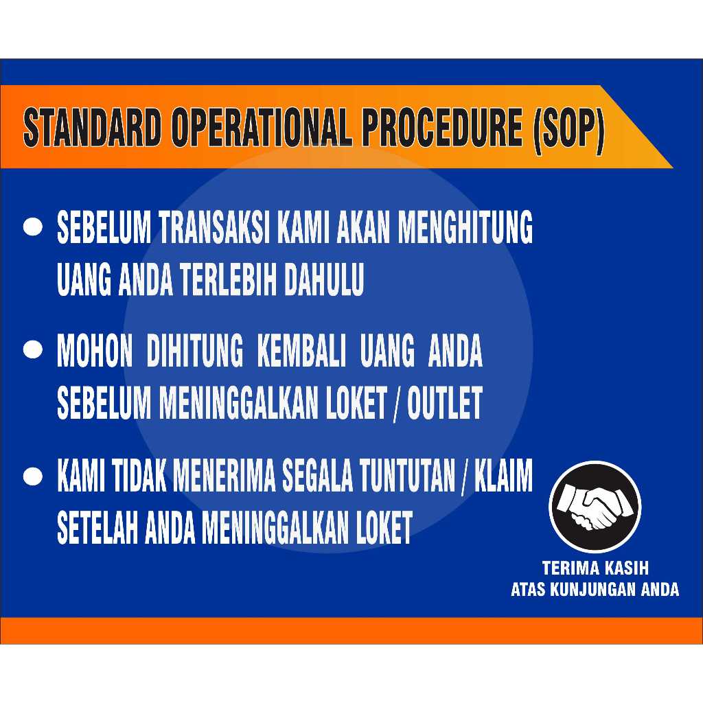 

STIKER PRINGATAN PROSESDUR SOP