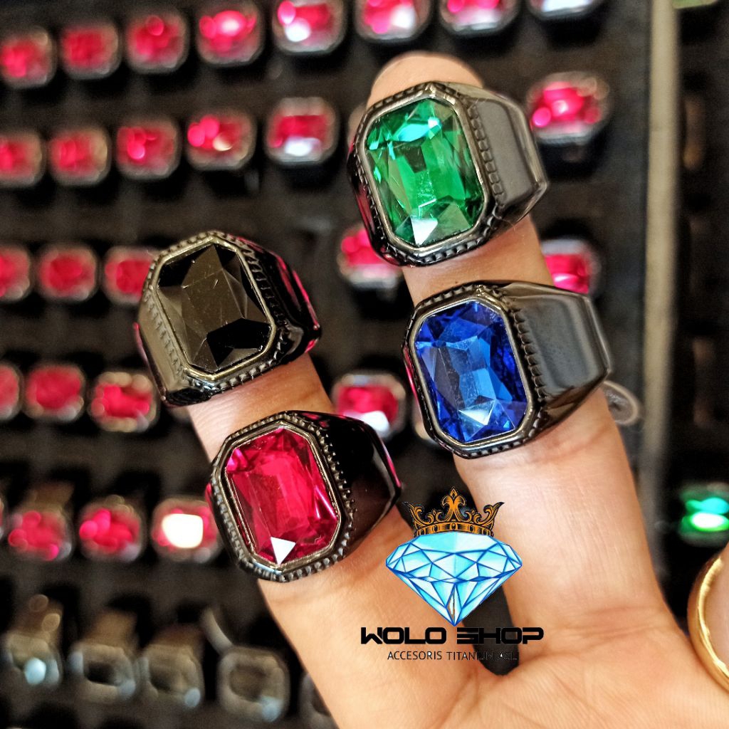 Cincin Titanium Pria Super Mewah Ring Glossy