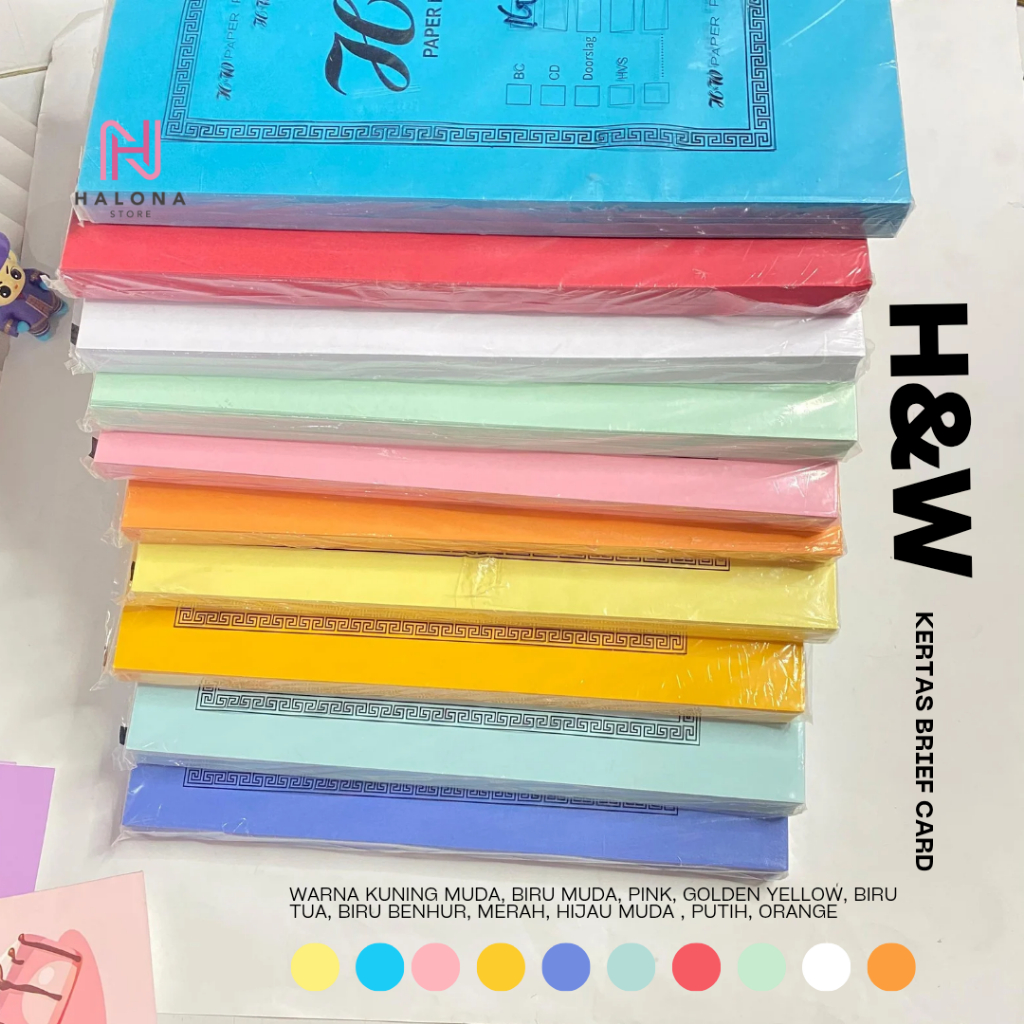 

KERTAS BRIEF CARD H&W (BC) FOLIO(F4) 100 LEMBAR