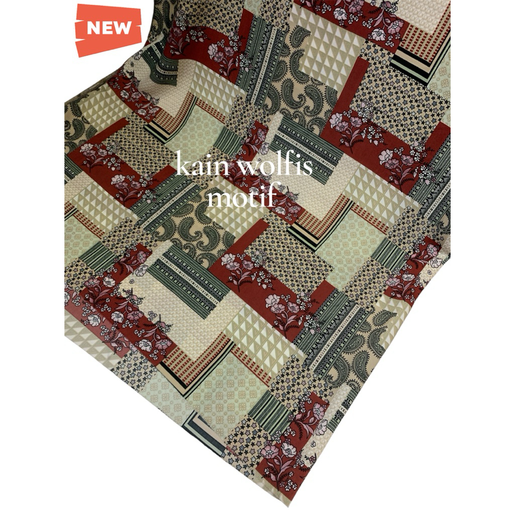 kain bahan premium motif || kain wolfis garmen || kain wolfis meteran || ldy