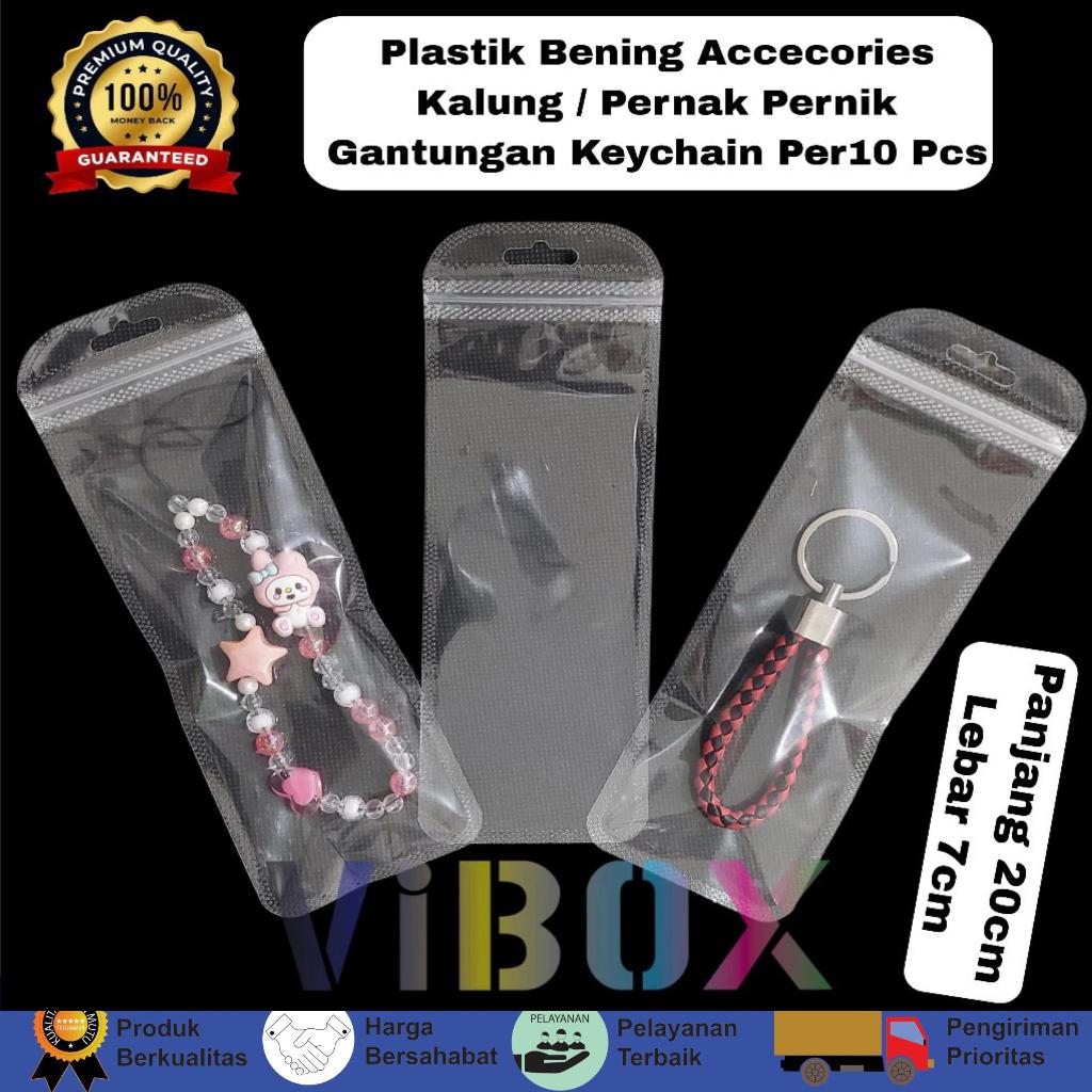 

(10pc) Plastik Packing Klip Plastik Ziplock 7 x 20cm Transparan Kemasan Zipper Lock Premium [GLX]