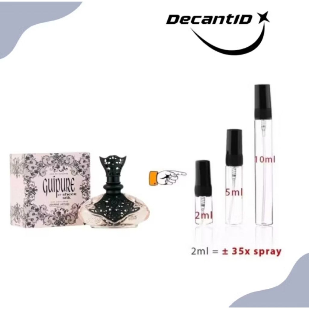 Decant Parfum Jeanne Arthes Guipure & Sheer Silk For Women 2ml 5ml 10ml