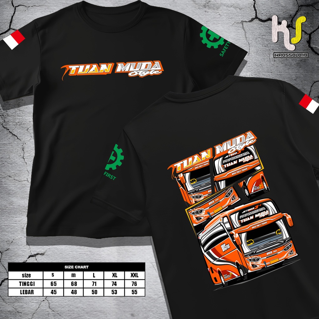 KAOSSOLO.ID- KAOS BUS TRANS TUAN MUDA STYLE - KAOS BUS SIMPLE DAN DINAMIS PRIA DAN WANITA TERBARU DA
