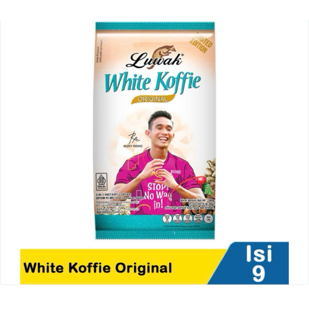 

LUWAK WHITE KOFFIE 20gr x 9pcs / LUWAK WHITE KOFFIE SACHET ORIGINAL / LUWAK WHITE COFFEE / MINUMAN KOPI