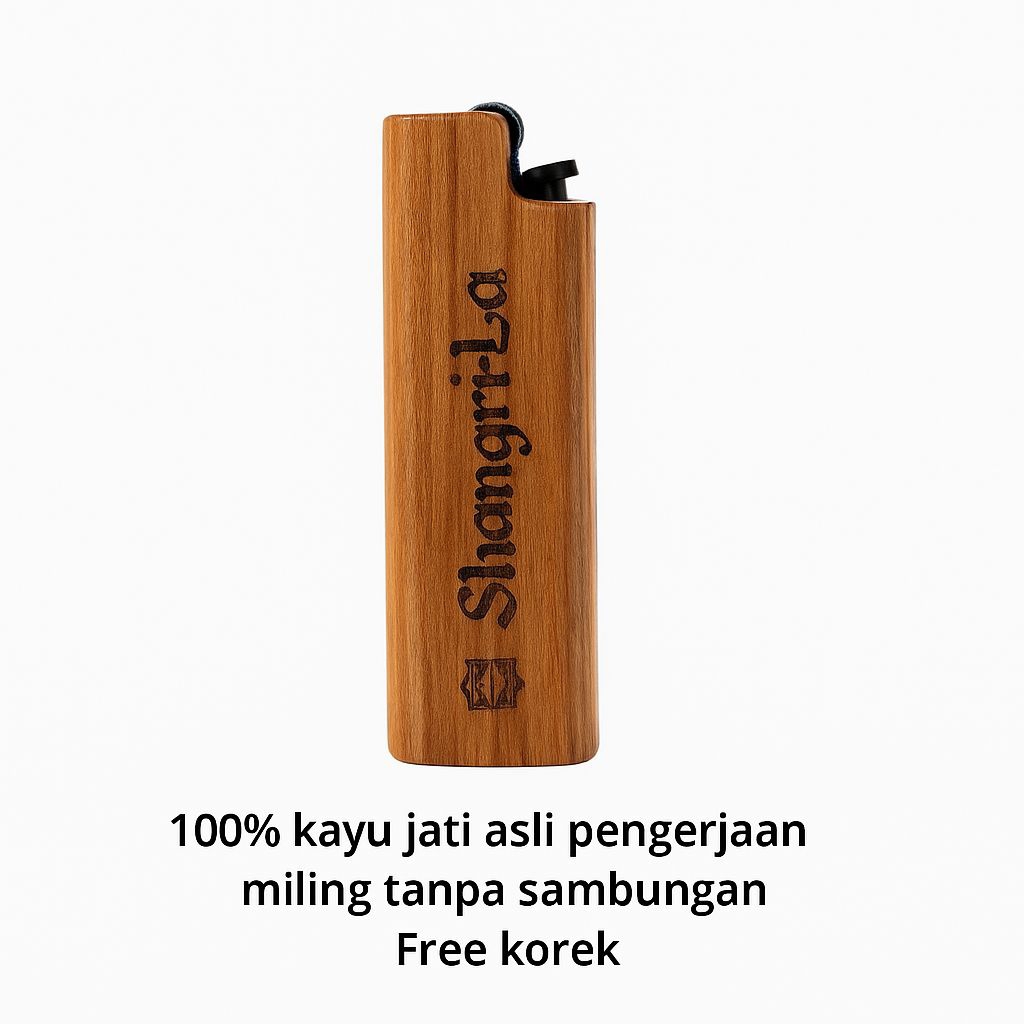 unik Case korek unik, berbahan kayu jati, Aksesoris korek kayu jati unik