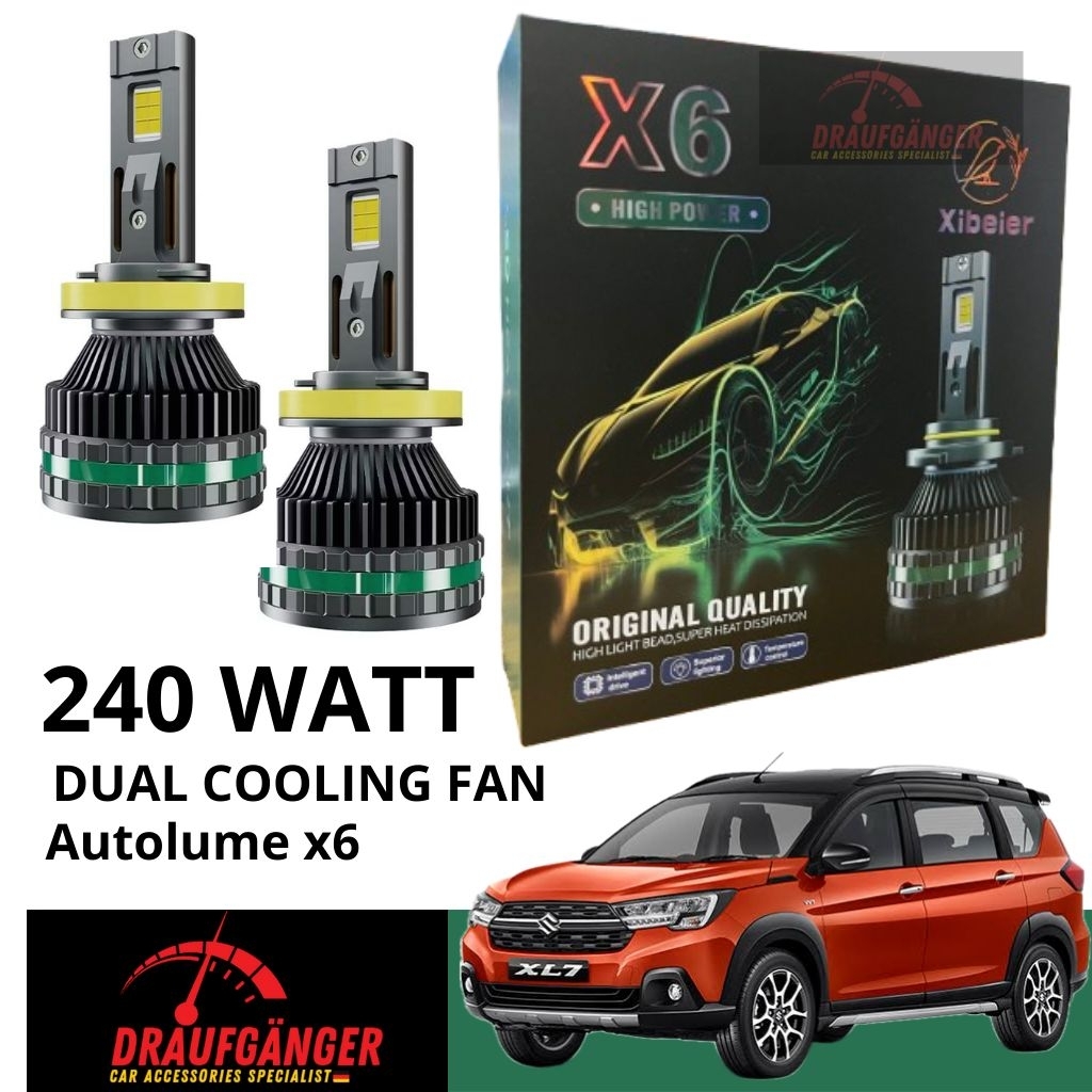 LED Headlight Suzuki XL7 240 Watt Autolume X6 Original PnP Suzuki XL7