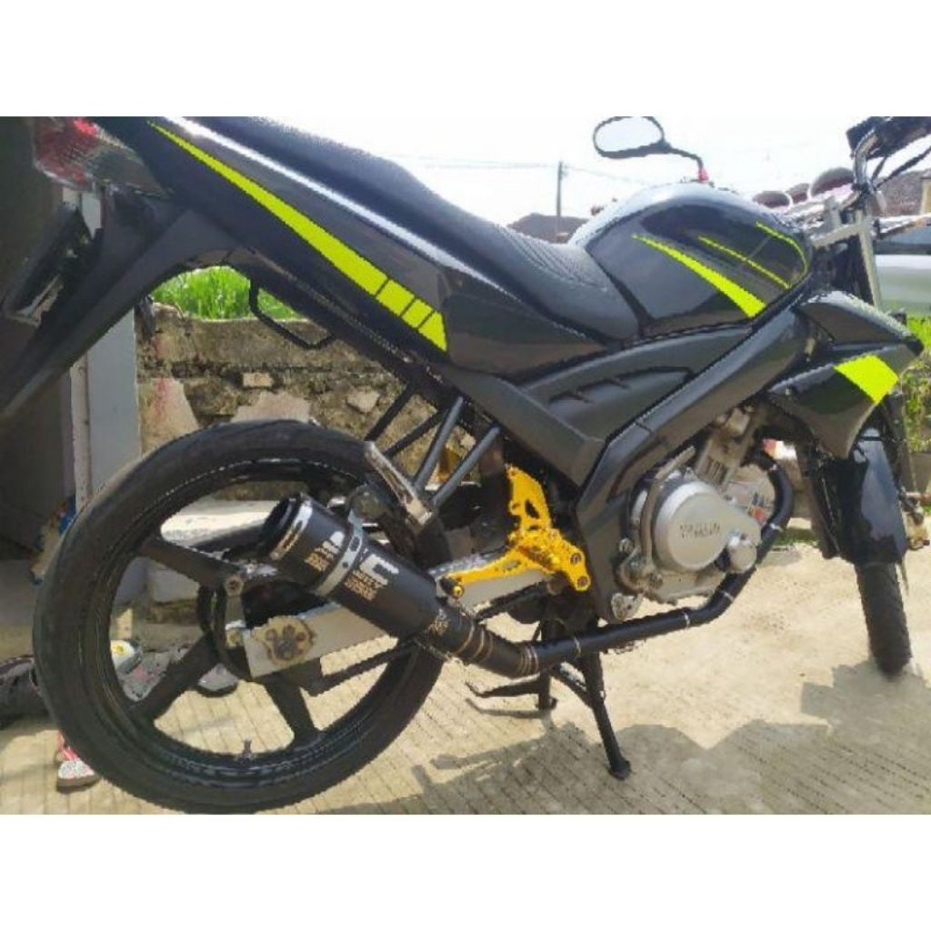 Knalpot Racing SC PROJECT black full system Vixion old Vixion new eksoz