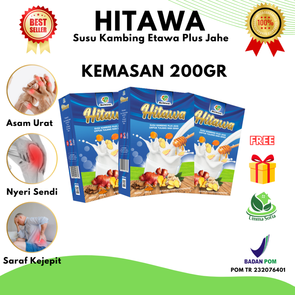 

HITAWA Susu Kambing Etawa Plus Herbal Jahe 200g Sehat sendi dan tulang