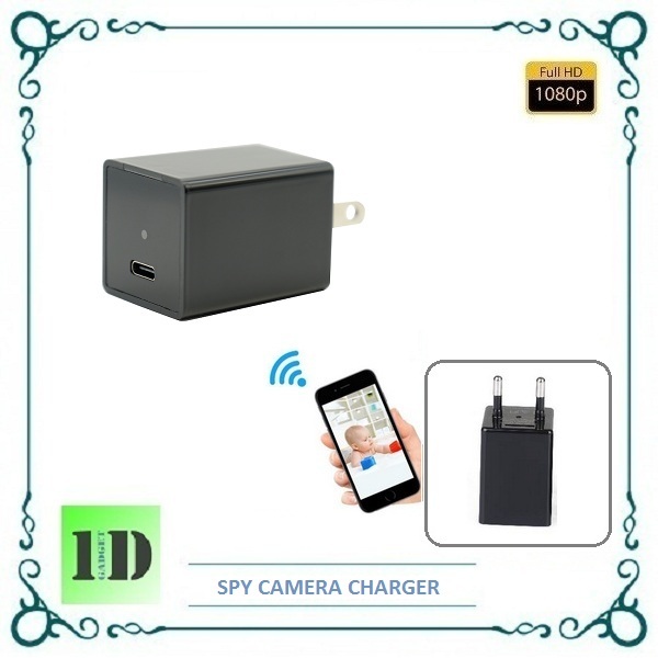 Spy Cam USB AC Adaptor Mini WIFI 1080P FHD - Kamera Pengintai Charger - Spy Camera Wireless - Kamera