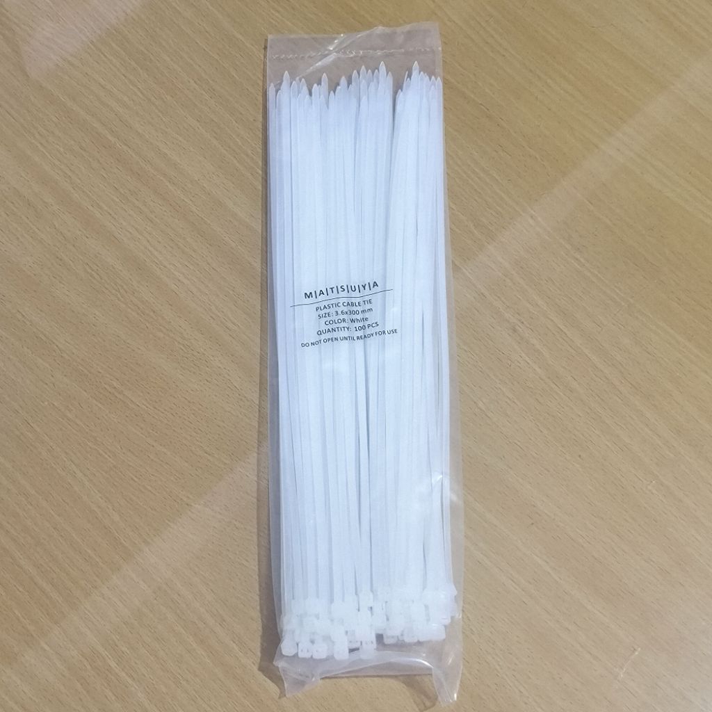 

Kabel Ties / Kabel Tie Putih , Hitam 3,6mm x 300mm