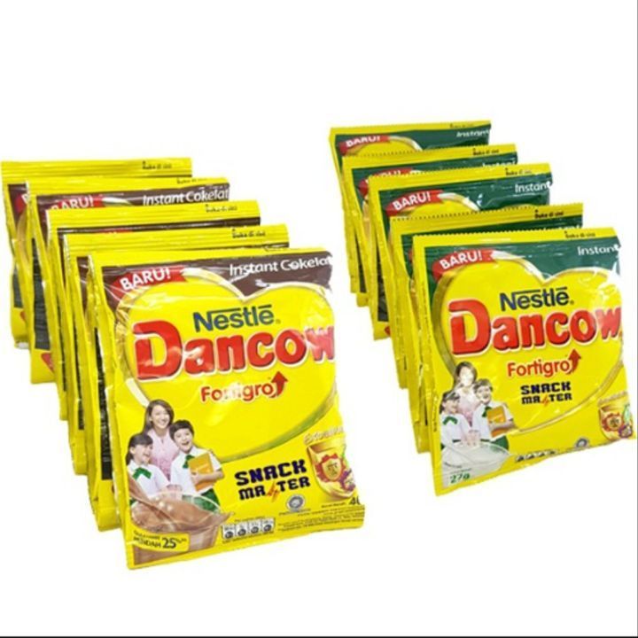 SUSU DANCOW SACHET PUTIH RENCENG ISI 10 SACHET RASA ORIGINAL/FULL CREAM - susu bubuk anak renteng
