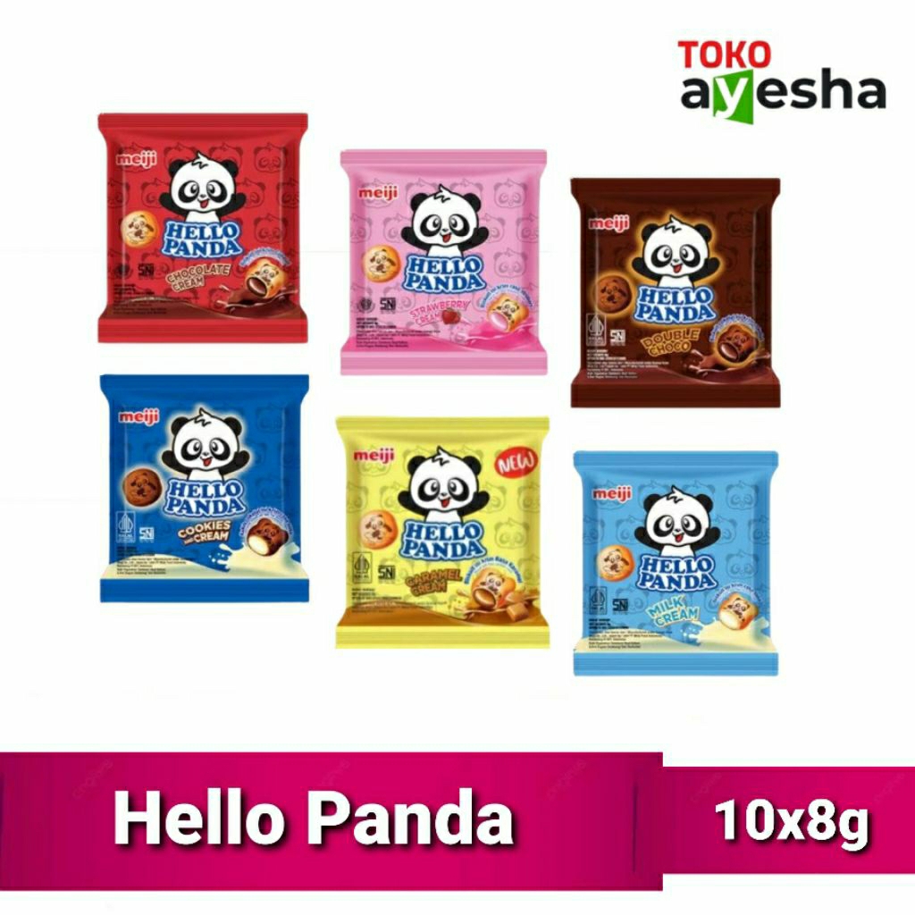 

Hello Panda Biscuit 8 gr - 1 Renceng isi 10 bks
