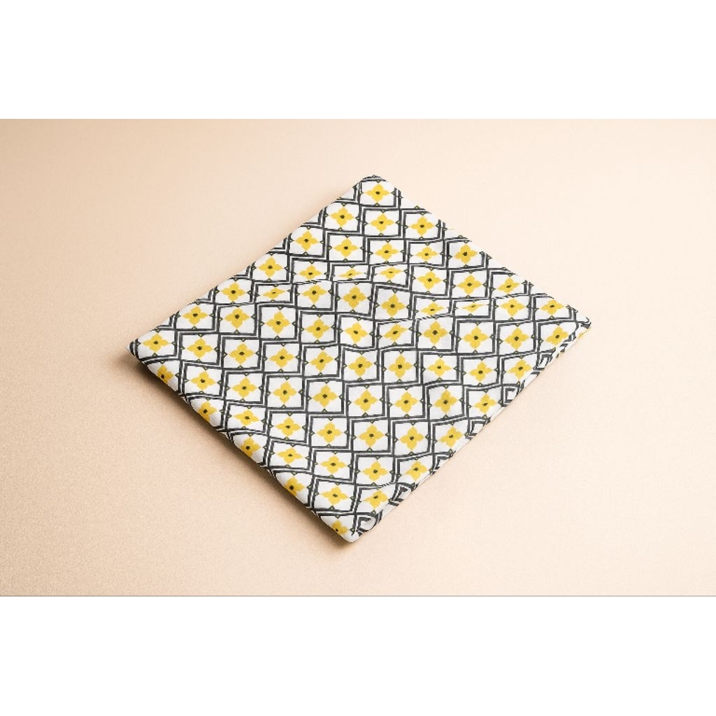 Kain Sifon Ceruty Motif Bunga Kecil Premium – Bahan Jahit Dress, Gamis, Blouse, Hijab Rmt