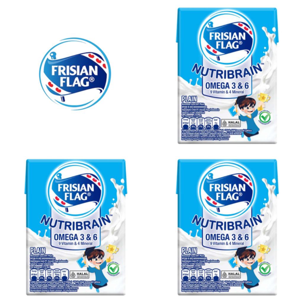 

Frisian Flag Nutribrain Susu UHT Cair Polos Kotak 110 Ml