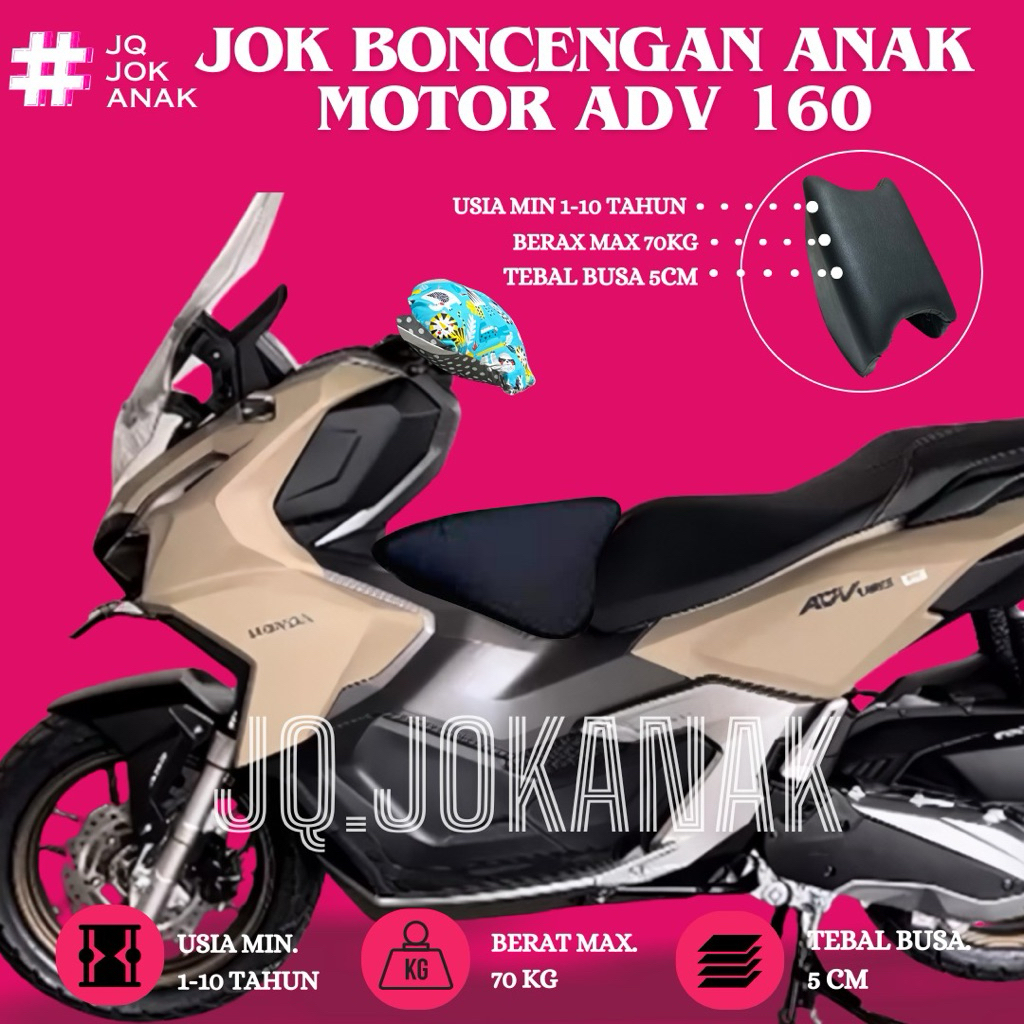Jok Boncengan Anak Motor ADV 160 ADV 150 Jok Anak Jumbo Motor ADV 160 ADV 150 Premium