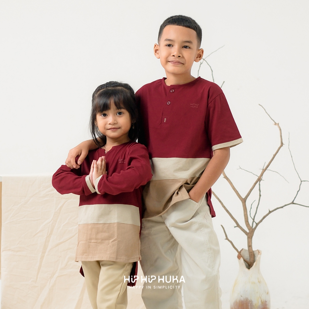 HipHipHuka - Baju Koko Kaos Kurta Anak Laki & Tunik Anak Perempuan 1-11 Tahun Nirwana Series
