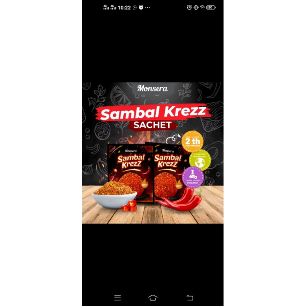 

sambal krezz sambal abon cabe tabur monsera
