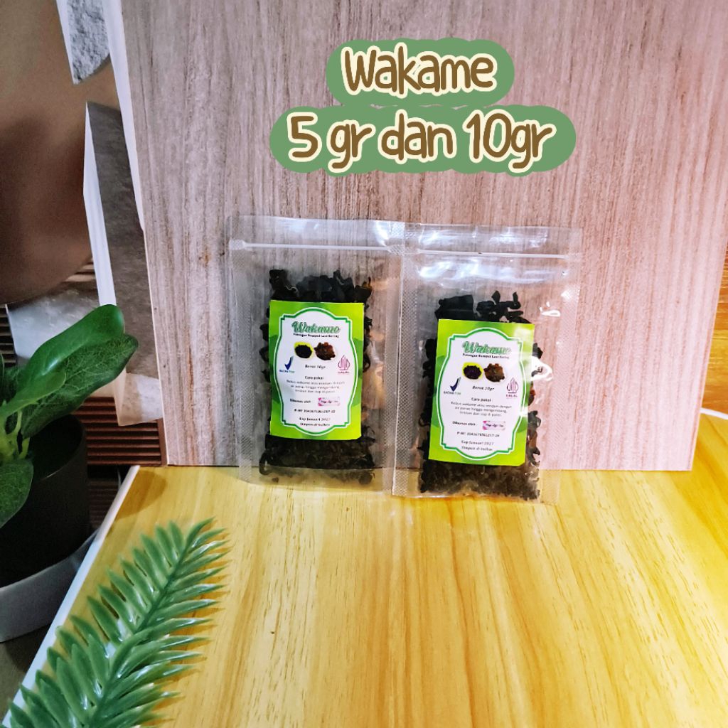 

Wakame 10gr dan 5gr dried seaweed Nori rumput laut ramen kering biasa untuk Sup tumisan ramen enak halal sale promo