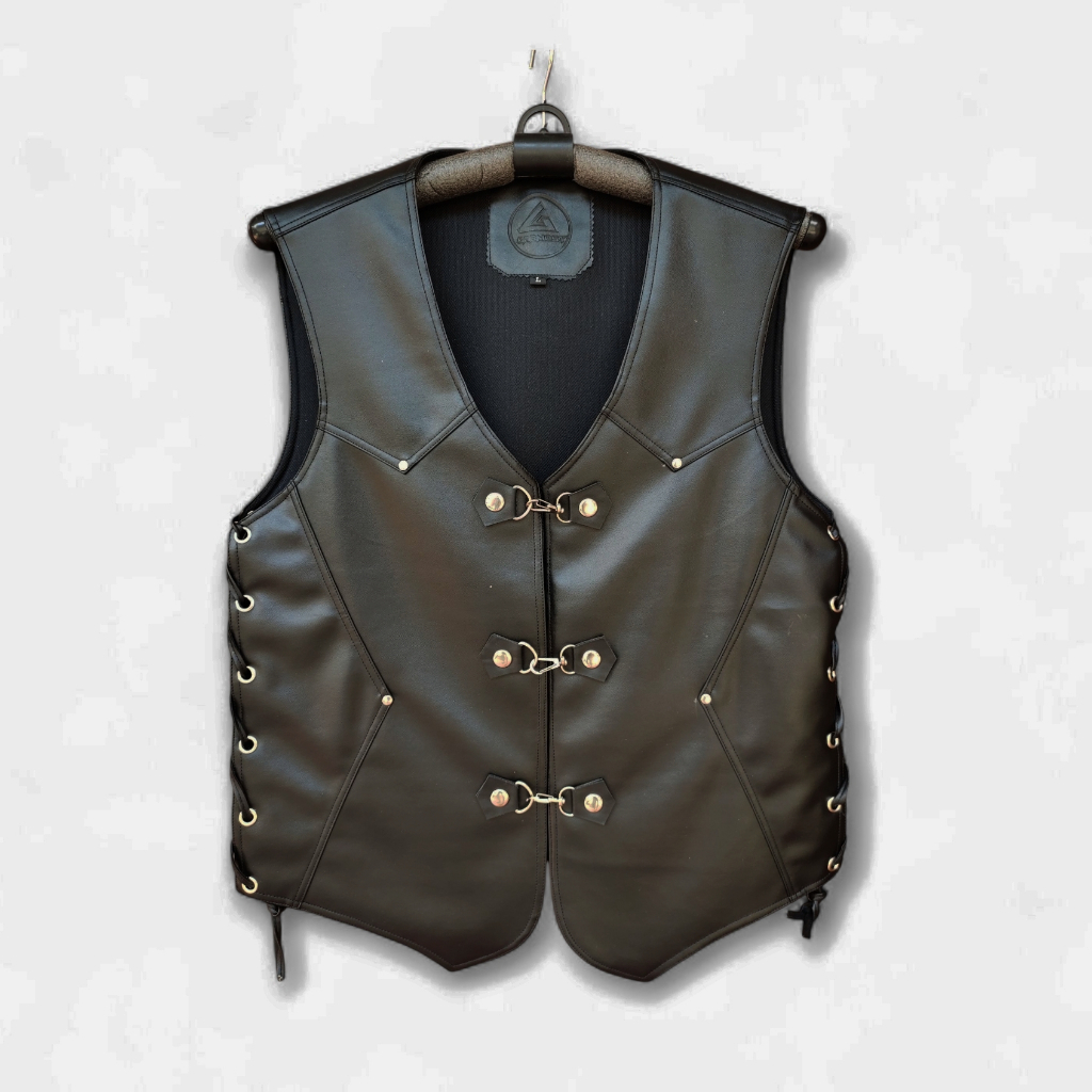 Rompi Semi Kulit/Rompi Motor Touring unisex/Vest Leather Synthetic
