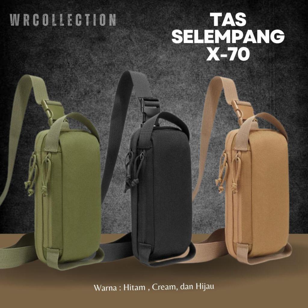 Tas Selempang Tactical X-70 / Tas Bahu Pinggang Militer Taktis / Tas Dada Luar Ruangan Sarung Pistol
