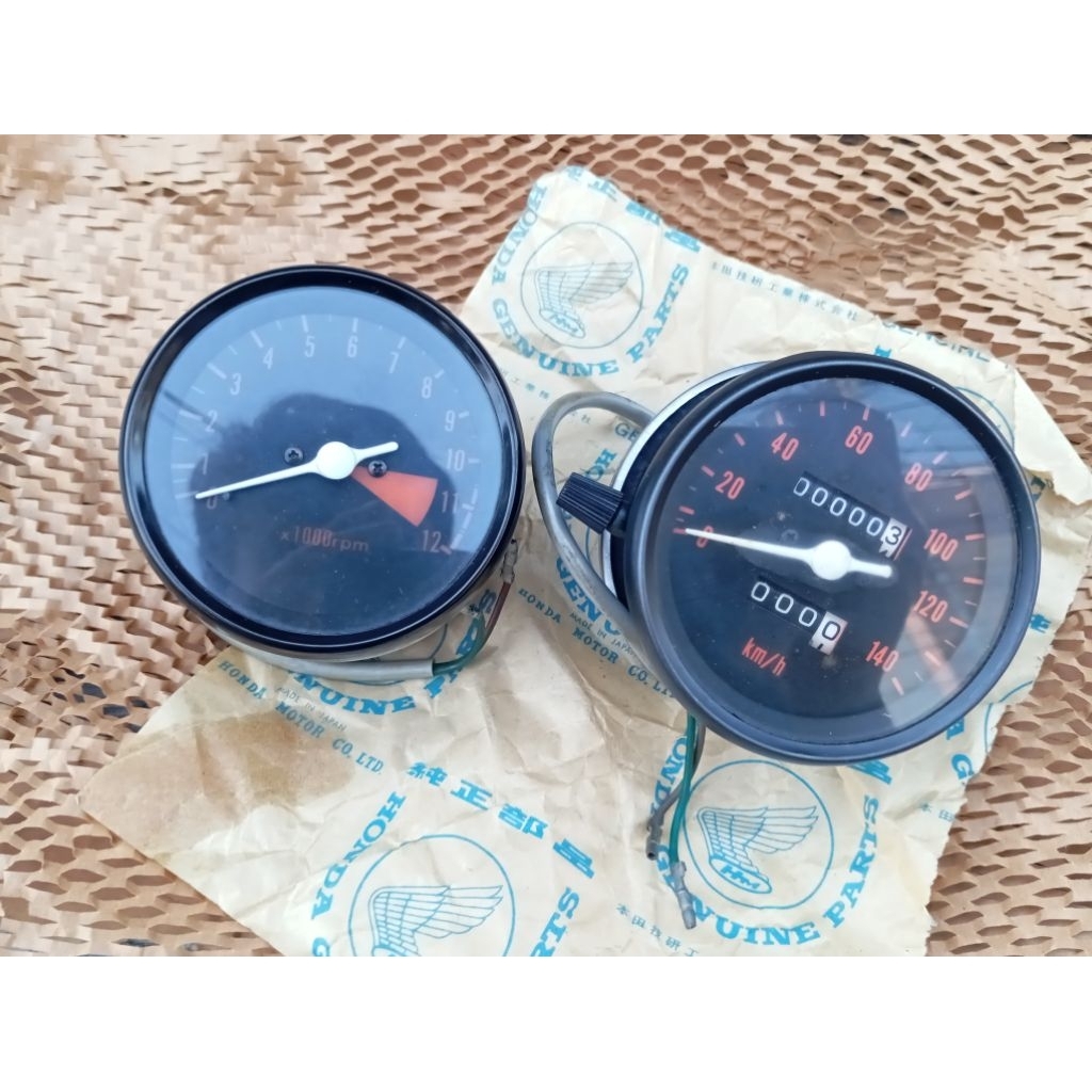 Speedometer spido Honda gl100 gl125 bulat tahun 1979 detail Original