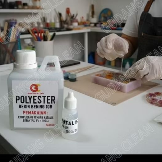 Resin Bening dan katalis,Resin Epoxy Bening,Resin EpoxyResin Fiberglas,Resi UV Bening