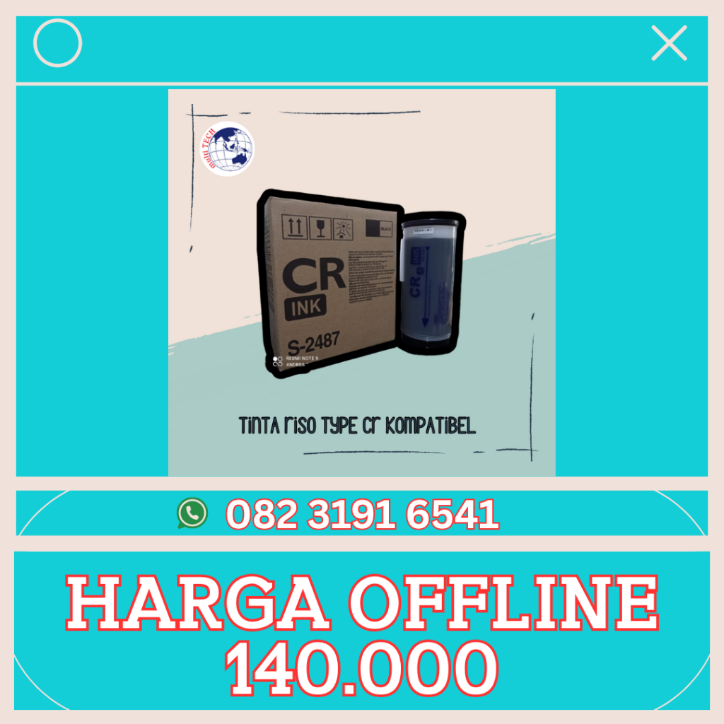 Tinta riso Compatible type CR Warna Hitam