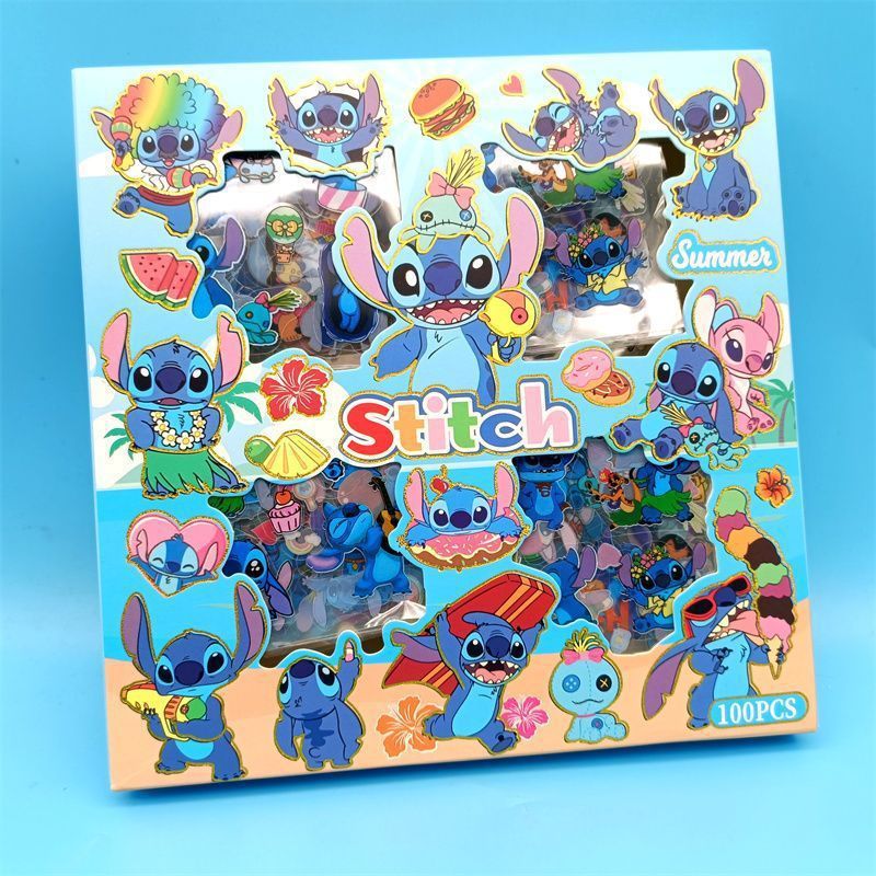 

Sticker Box STITCH isi 100 Lembar Aesthetic Waterproof Stiker KARAKTER MAINAN TEMPELAN DIY JURNAL