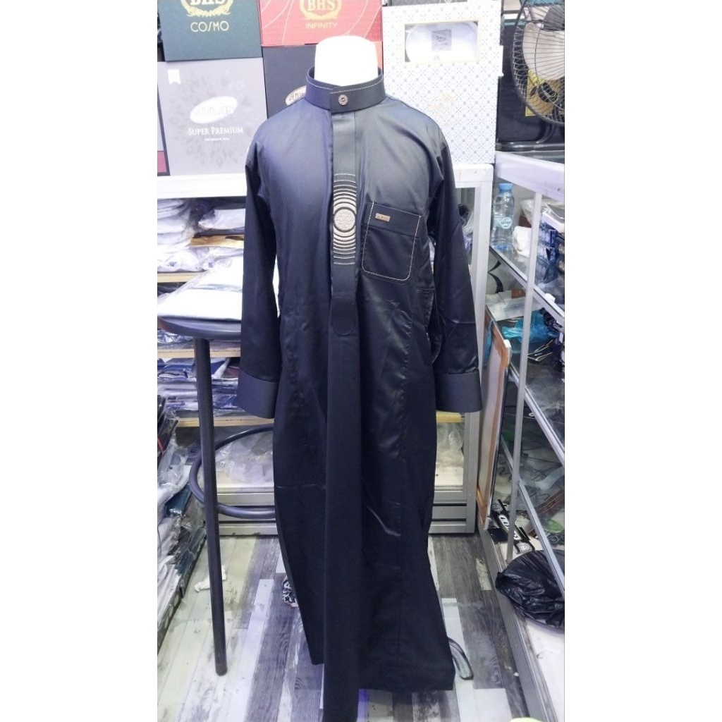 Gamis Al-Wafa Hitam Anak-Anak