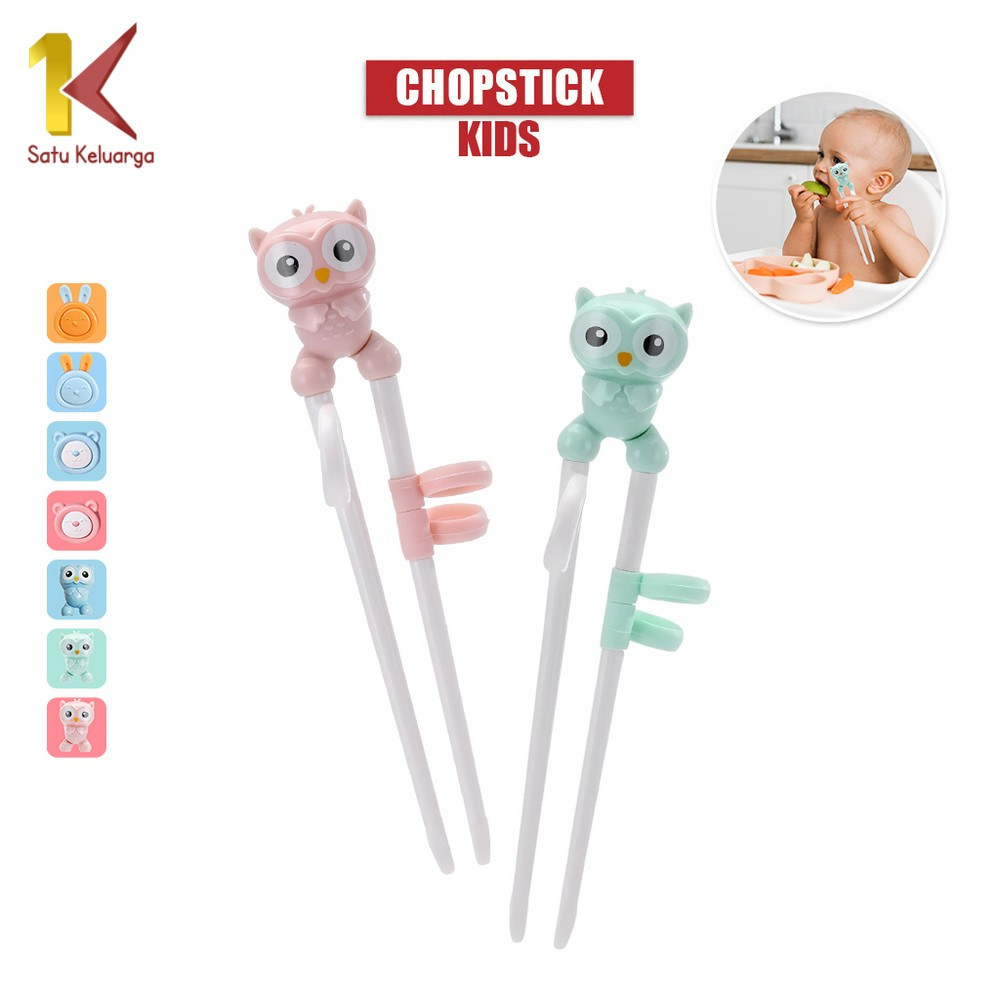 Satu Keluarga Sumpit Anak Karakter Training Chopstick C355 Sumpit Anak Belajar Makan / Sumpit Latiha
